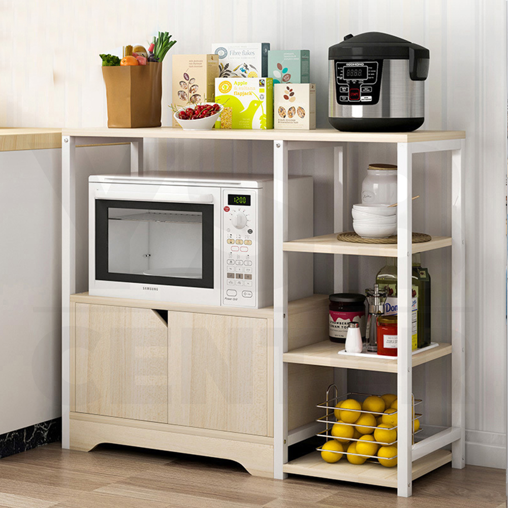 ชั้นวางของในห้องครัว ชั้นวางอเนกประสงค์ ประหยัดพื้นที่ มีตู้เก็บของในตัว