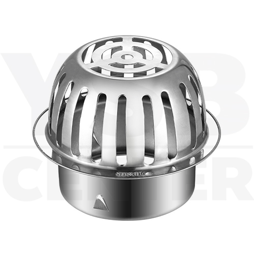 ตะแกรงระบายน้ำ นอกอาคาร กันขยะ กันเศษใบไม้ สแตนเลส 304 ทรงโดม CM0082 - CM0089