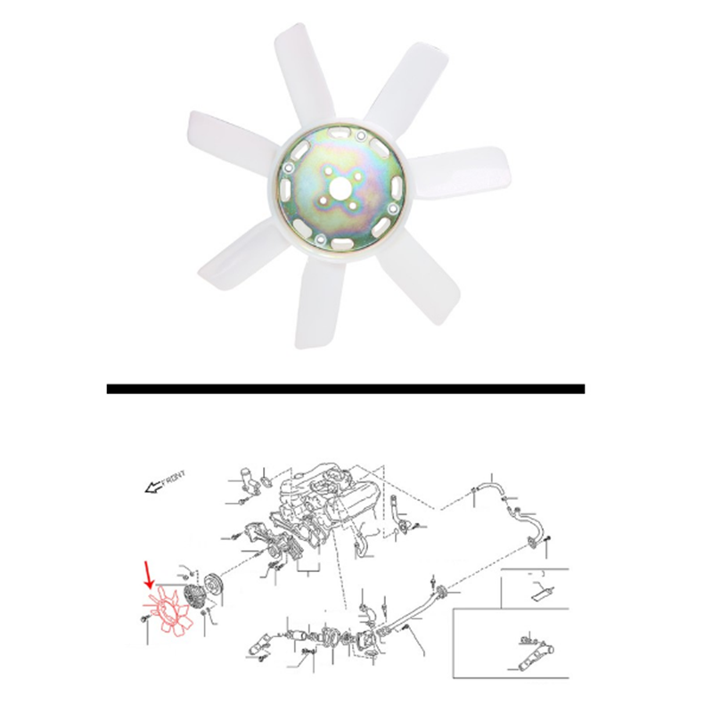 ใบพัดลมหม้อน้ำ DATSUN(ดัทสัน) 720/SD22-720PRO/820/SD23 ปี1980-1986 (รหัส:720RX)