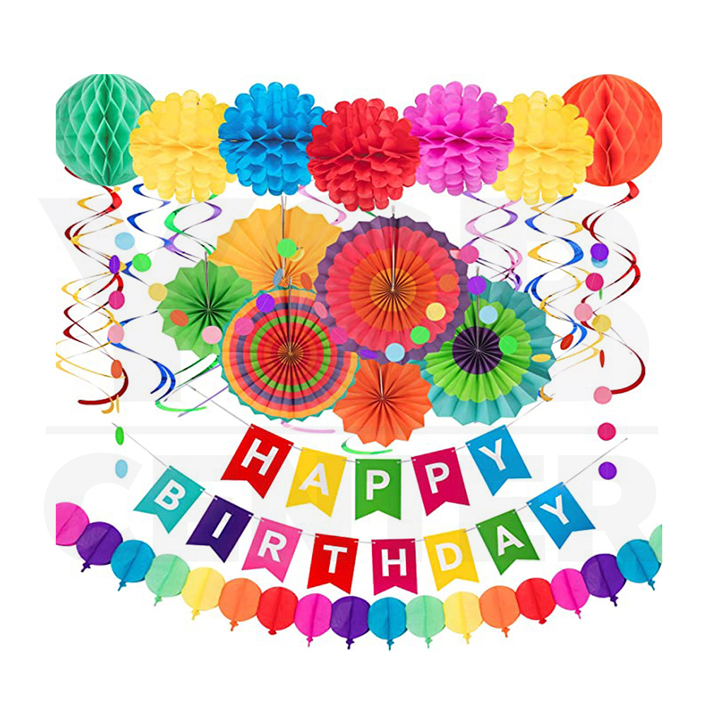 ชุดอุปกรณ์ตกแต่งงานวันเกิด Happy Birthday ป้ายวันเกิด อุปกรณ์งานปาร์ตี้ รุ่น B1S063 - 7C