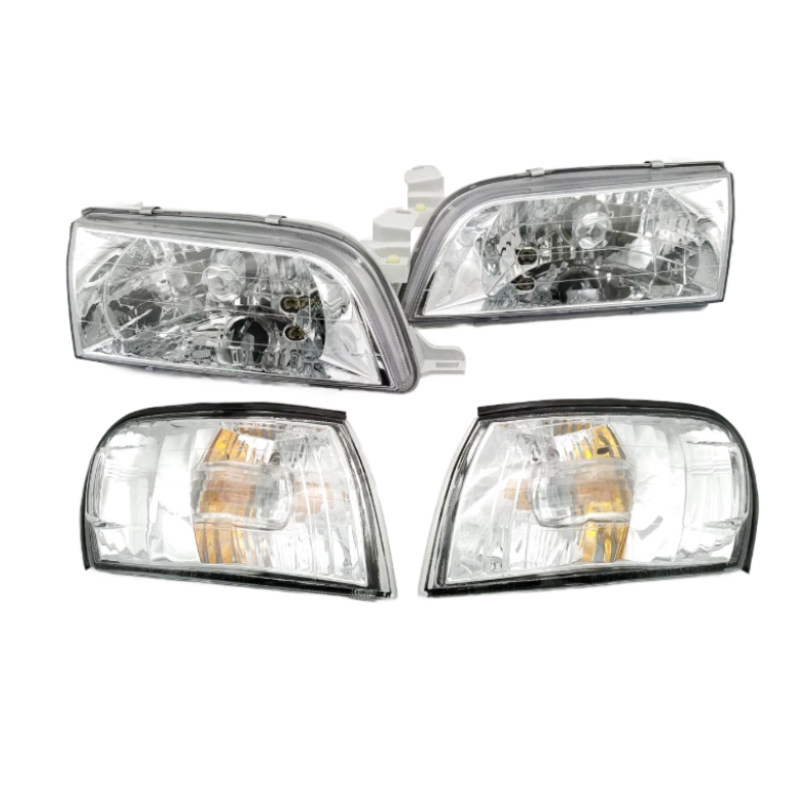 ไฟหน้า+ไฟมุม TOYOTA COROLLA(โคโรล่า) AE100/101/102(สามห่วง) งานแต่ง จอใส ลายเพชร (ครบชุด)