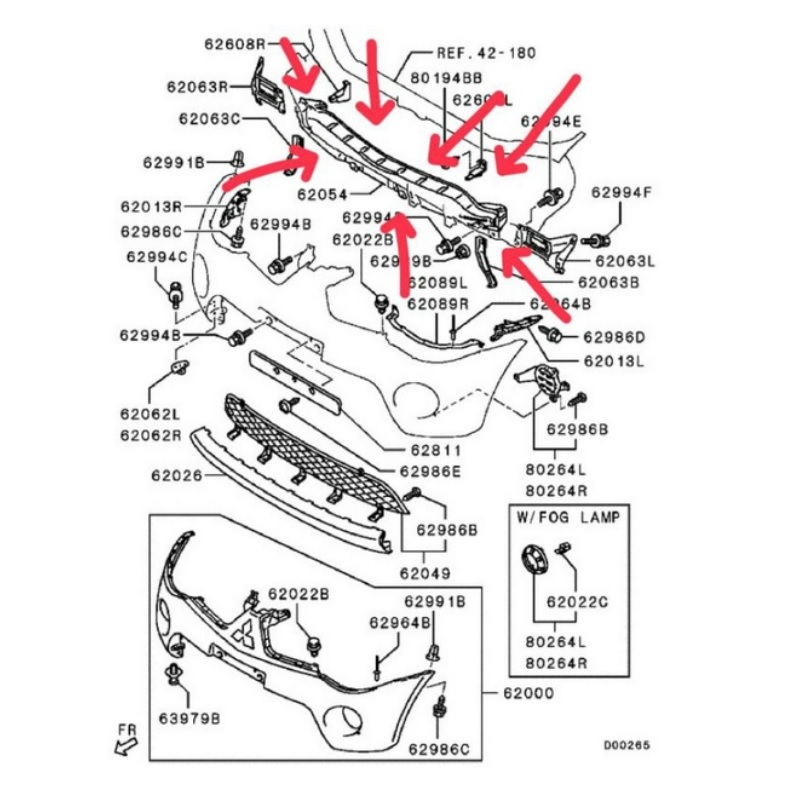 โครงกันชนหน้า MITSUBISHI TRITON(ไทรทัน) โฉมแรก ปี2005-2008 (รหัส:TRN05)