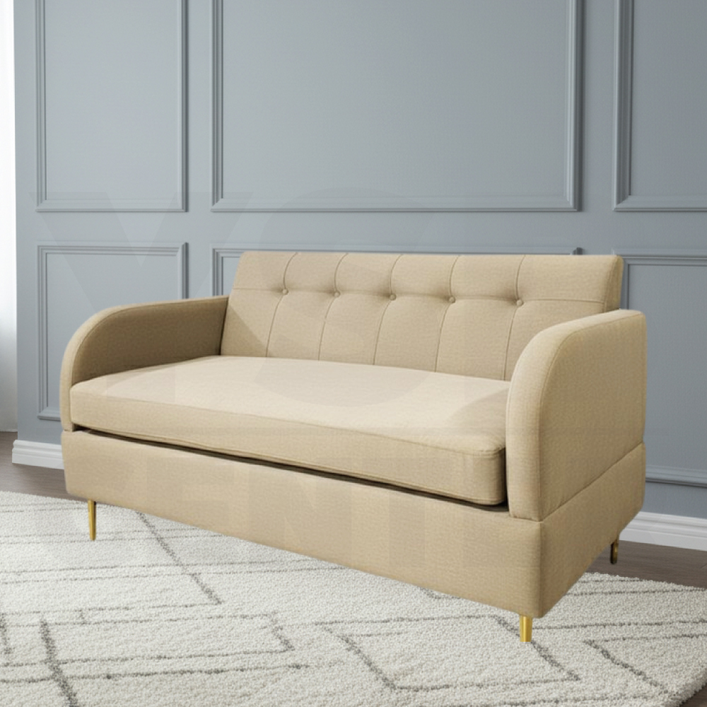 โซฟา เก้าอี้โซฟา เบาะกำมะหยี่ ขาสีทอง ขนาด 150 cm แถมฟรีหมอน YL0474 - YL0479