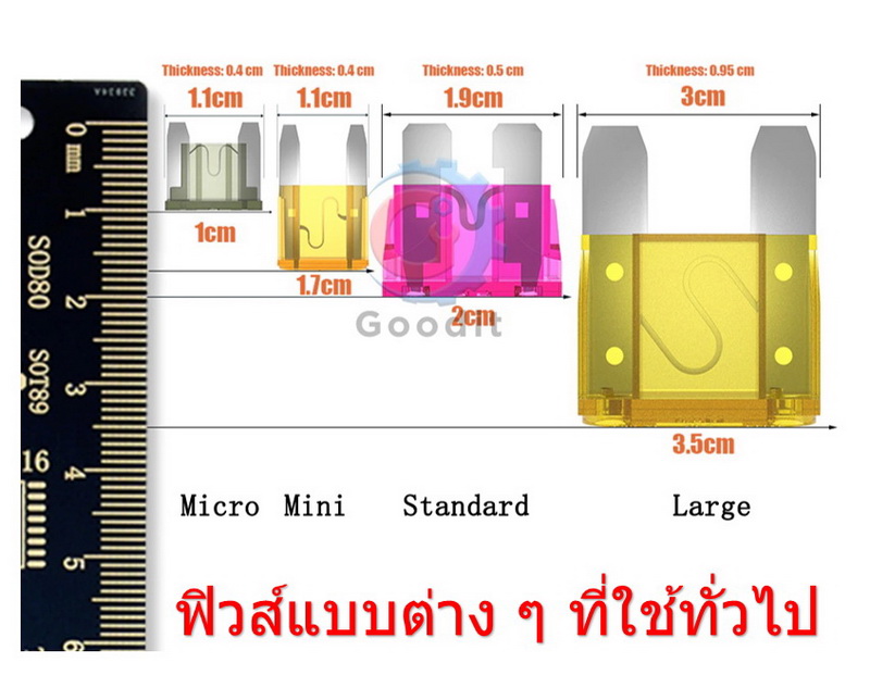 ฟิวส์สแตนดาส ฟิวส์เสียบ 35 แอมป์ Standard Type