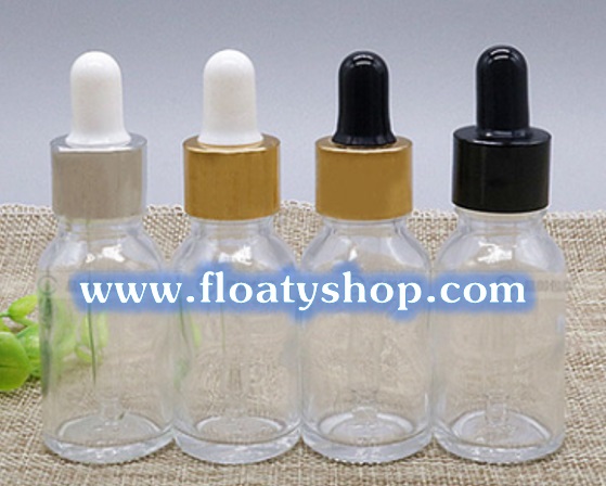 15ml ขวดแก้วใส ดรอปเปอร์