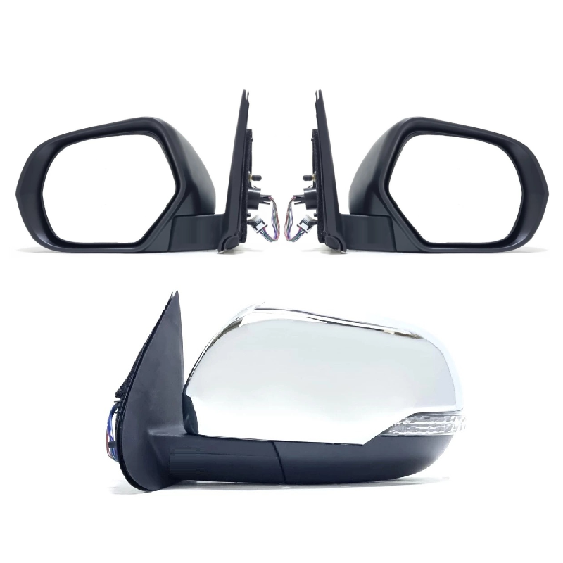 กระจกมองข้าง MITSUBISHI PAJERO(ปาเจโร่) ปรับไฟฟ้า มีไฟเลี้ยว 7สาย ฝาหลังชุบ ปี2019-2024 (TRN19-7C) -ราคาต่อข้าง-