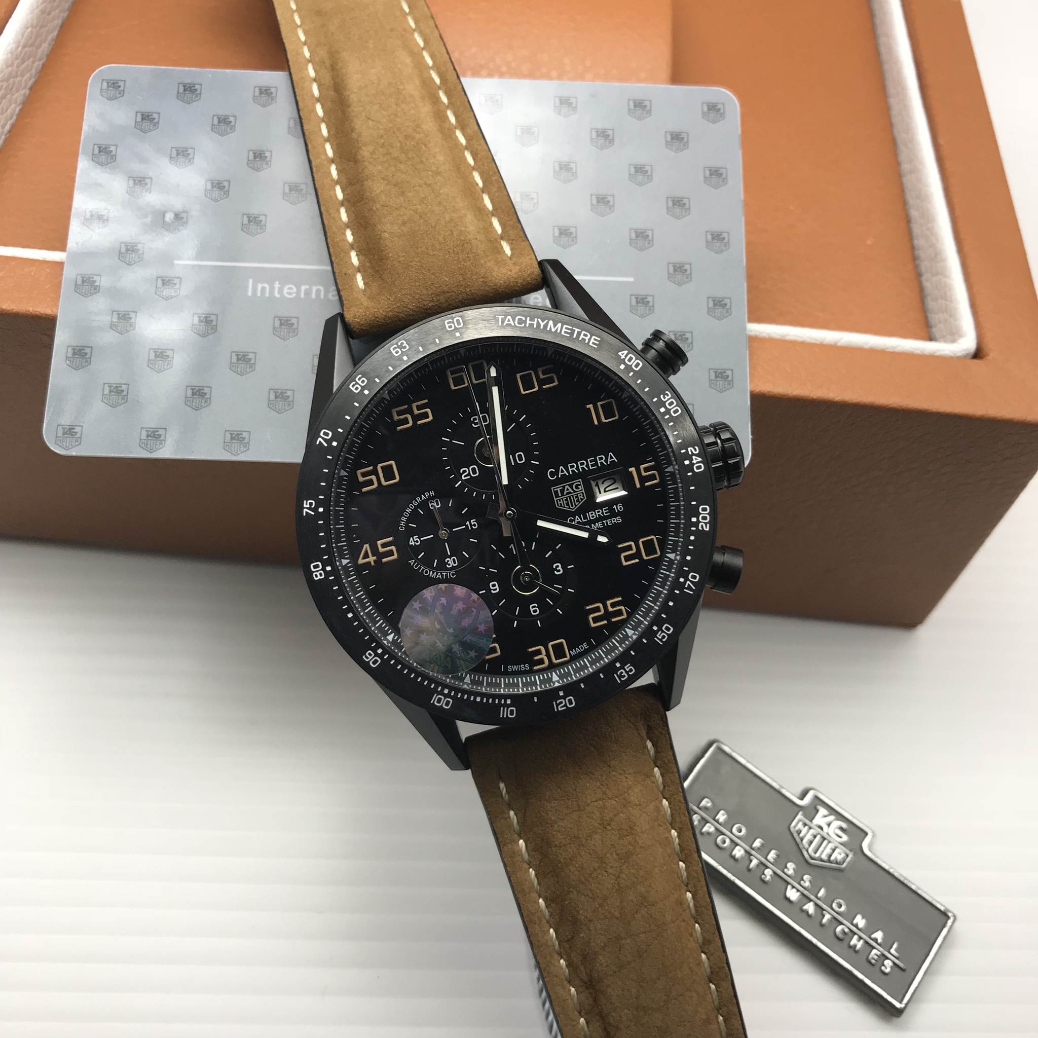 นาฬิกา Tag Heuer Carrera Calibre 16 Day - Date Chronograph Black Titanium - Automatic