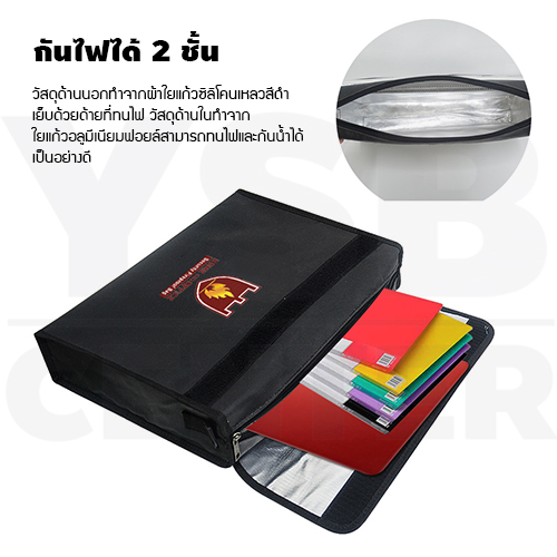 กระเป๋าเป้ กระเป๋าเก็บเอกสาร ทนไฟ กันน้ำ พร้อมสาย สําหรับเก็บเอกสาร