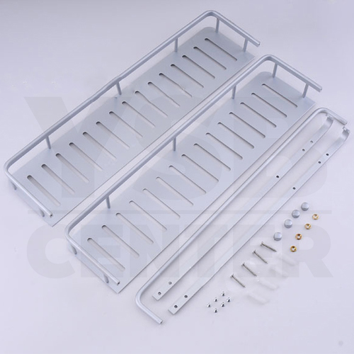 CASSA ชั้นวางของอลูมิเนียม อเนกประสงค์ในห้องน้ำ2ชั้น ติดผนัง 40cm. พร้อมราวแขวนอเนกประสงค์ รุ่น C1L058-ALM-8029-240