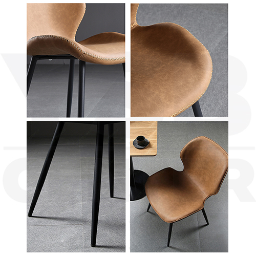 เก้าอี้ เก้าอี้สไตล์นอร์ดิก เก้าอี้ตกแต่งร้าน เก้าอี้ทานอาหาร หนัง PU