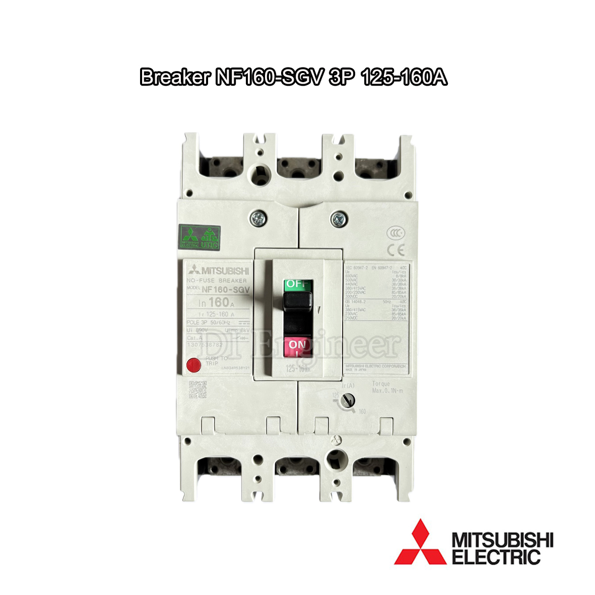 Mitsubishi NF160-SGV 3P 125-160A (ใหม่ไม่มีกล่อง)