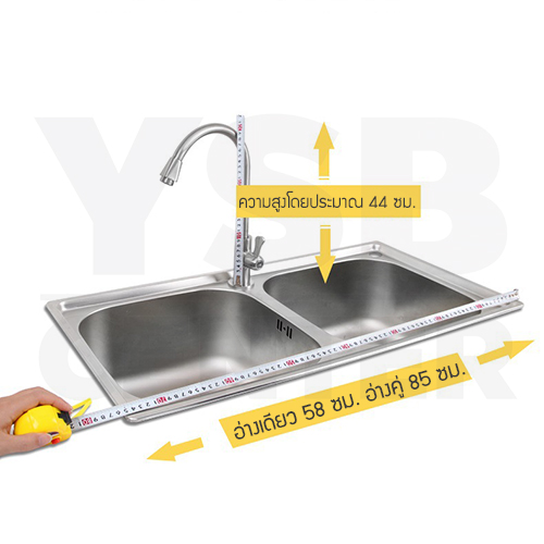 CASSA ชั้นคว่ำจาน ชั้นคว่ำจานสแตนเลส พร้อมช่องใส่ช้อนส้อม เขียง คล่อมบนซิ้ง 1 ชั้น