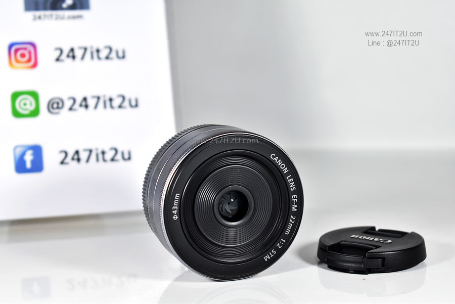 เลนส์ Canon EF-M 22 mm f2 STM สี silver