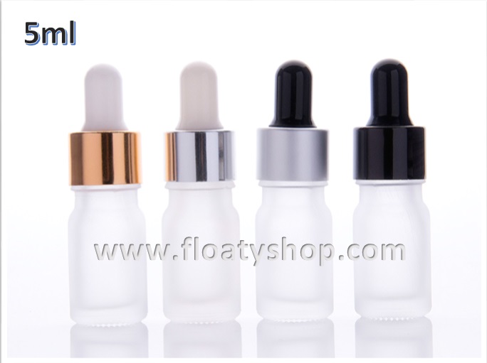 5ml ขวดแก้วสีขาวขุ่น ดรอปเปอร์