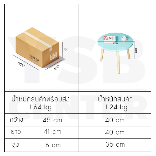 โต๊ะ โต๊ะกลม โต๊ะกลาง โต๊ะห้องนั่งเล่น โต๊ะอเนกประสงค์ เฟอร์นิเจอร์แต่งบ้าน ขนาด 40 x40x 35 cm.
