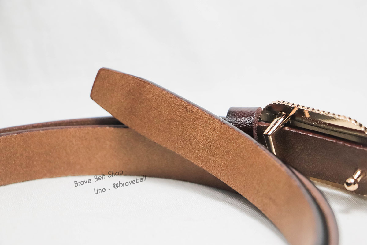 เข็มขัดหนังแท้เส้นเล็ก หัวเพชรสวยๆ