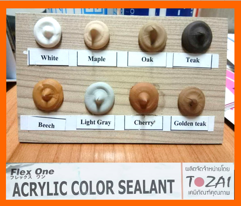 A-1 สีบีท Beech กาวอะคริลิค ยาแนวรอยต่อ Acrylic Latex Sealant ขนาด 480 กรัม Flex One แห้งแล้ว ไม่กรอบ ชนิดยืดหยุ่น ( 1 หลอด )