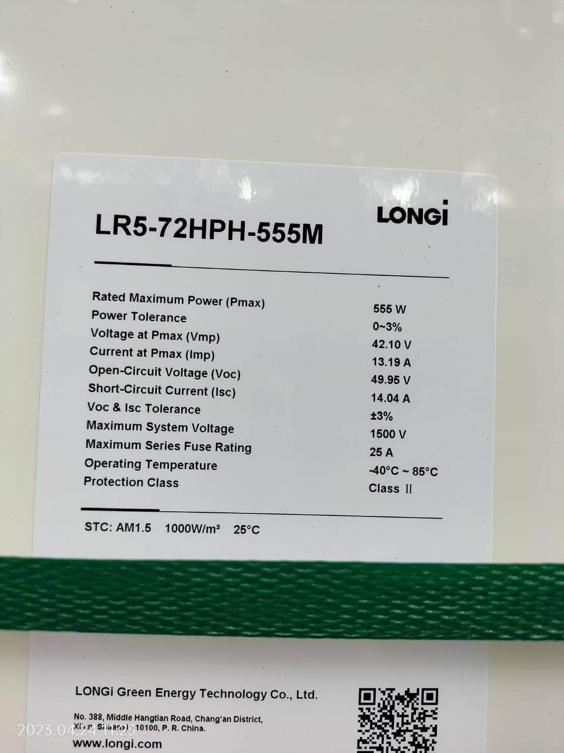 แผง Longi 555W