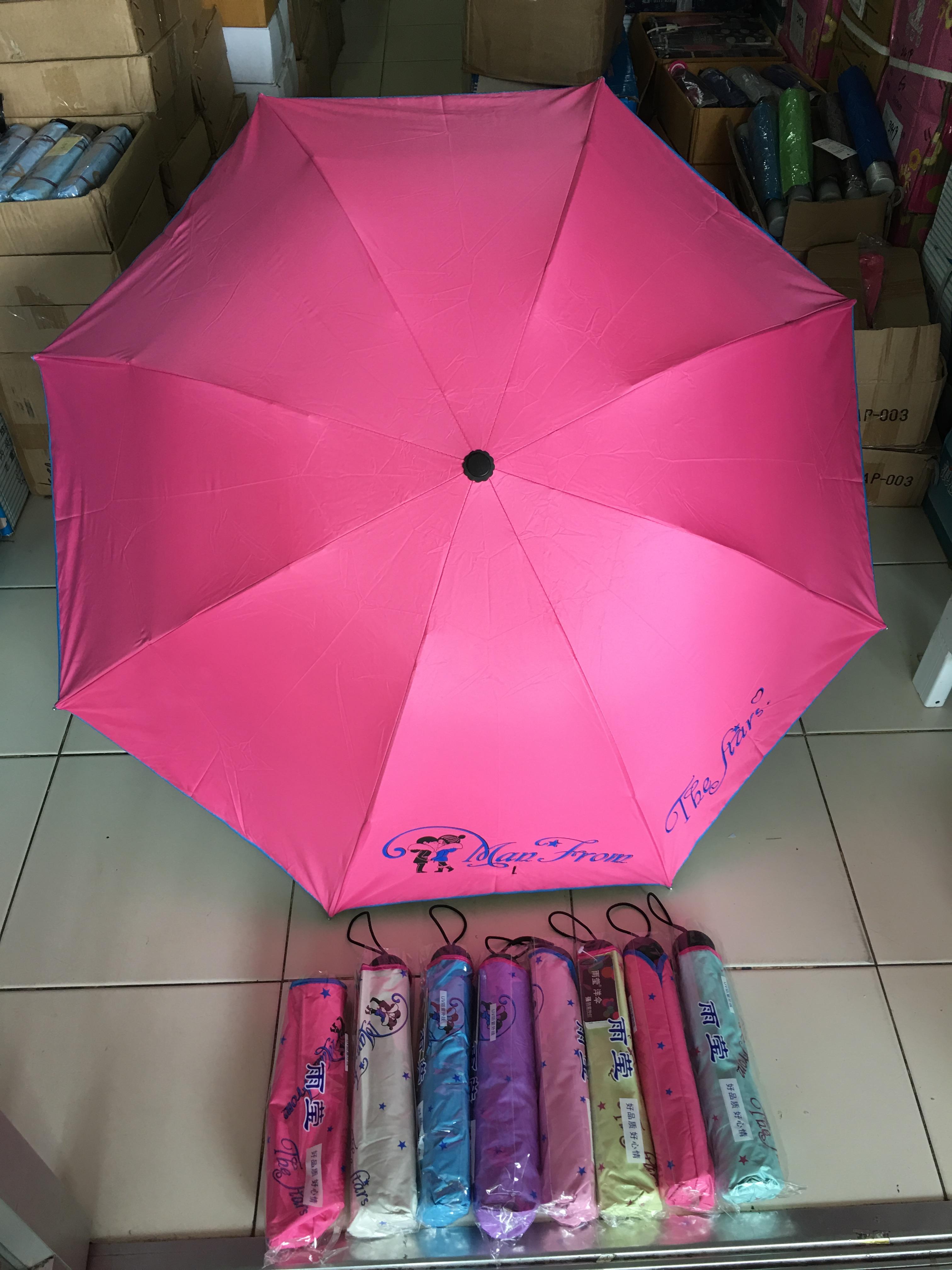 ร่มโค้งแฟชั่นยูวีสีดำ รหัส695