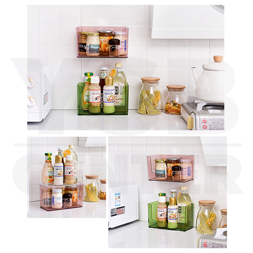 ชั้นวางในห้องน้ำ ชั้นวางอเนกประสงค์ กล่องจัดระเบียบ (แพ็คคู่ 2 ชิ้น) พร้อมน๊อตซิลิโคน ไม่ต้องเจาะผนัง