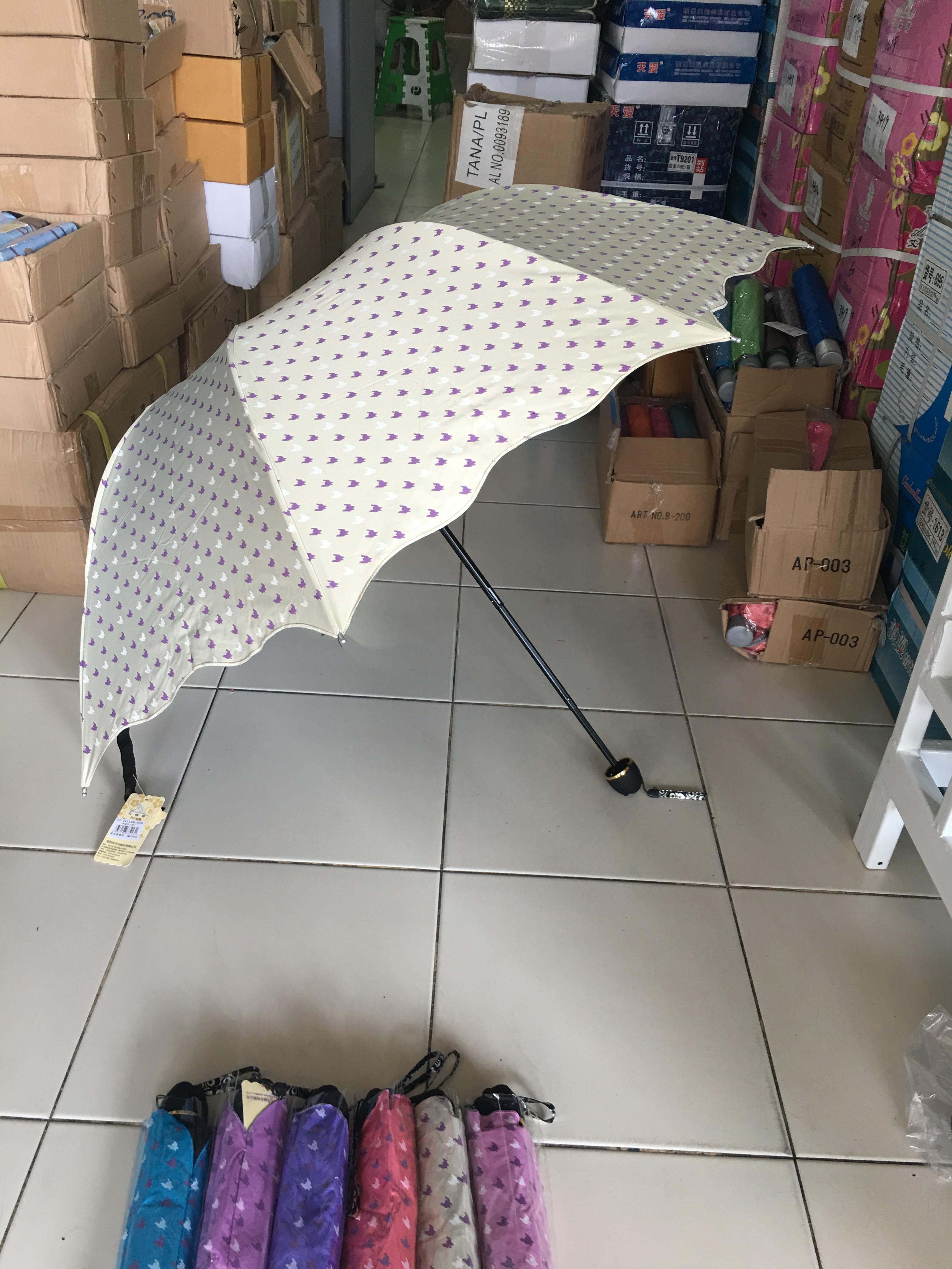 ร่มโค้งแฟชั่นยูวีดำ รหัส3413