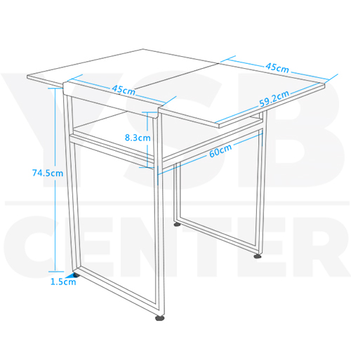CASSA โต๊ะทานข้าว โต๊ะทำงาน โต๊ะอเนกประสงค์ สามารถพับได้ ขนาด 60 X 90 x 75 CM.