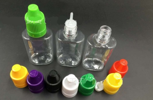 30ml PET ขวดหยดใส แบนขอบมน ฝาดับเบิ้ลล็อค