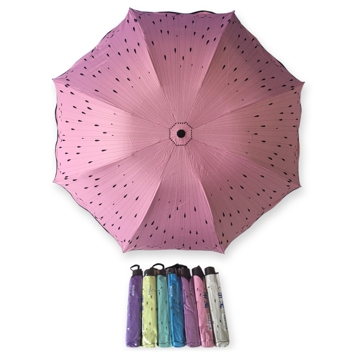 ร่มพับ4ตอนยุวีดำรหัส1618