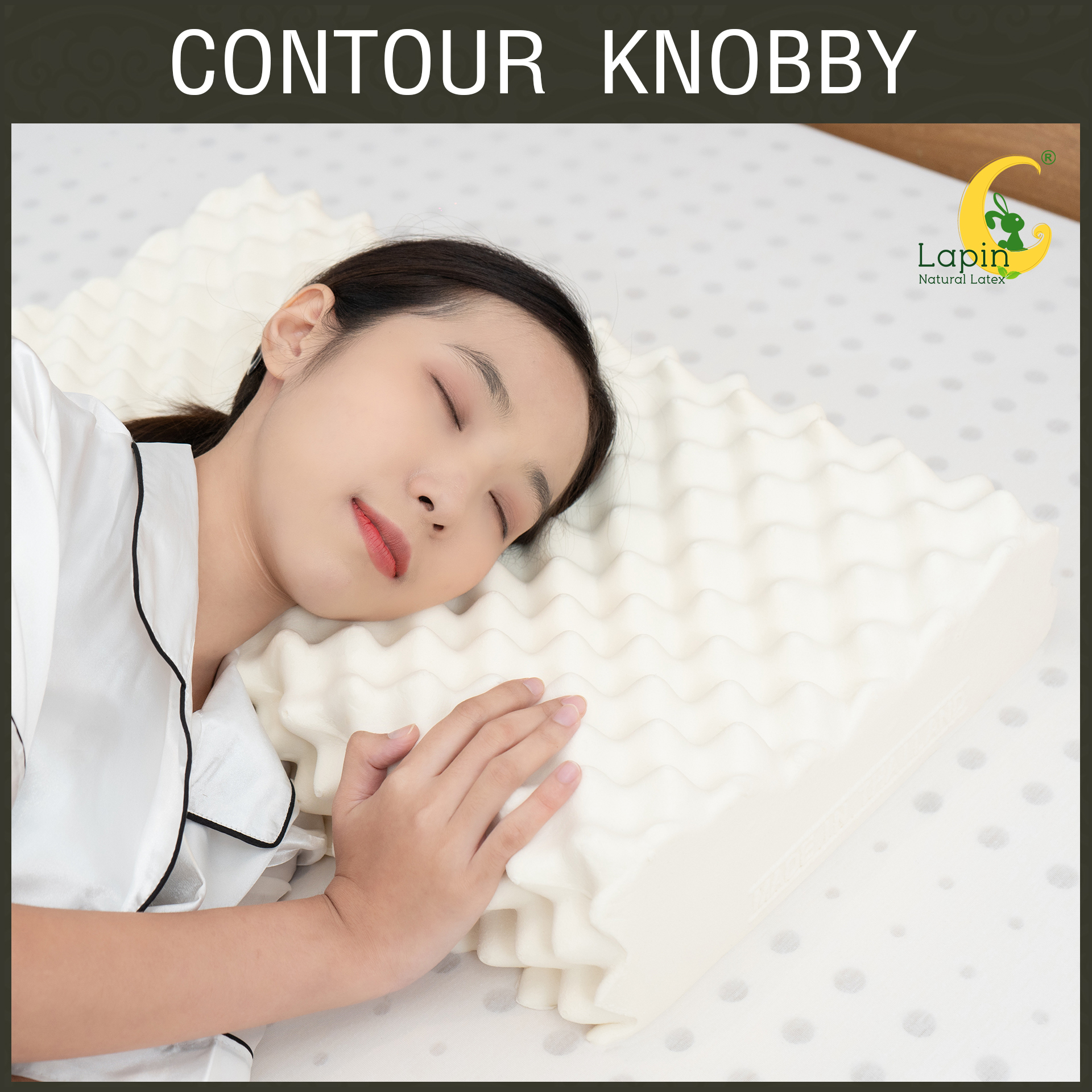 หมอนยางพาราแท้ 100% (LAPIN) รุ่น คอนทัวร์ น็อบบี้ (CK) (สินค้าขายดี)
