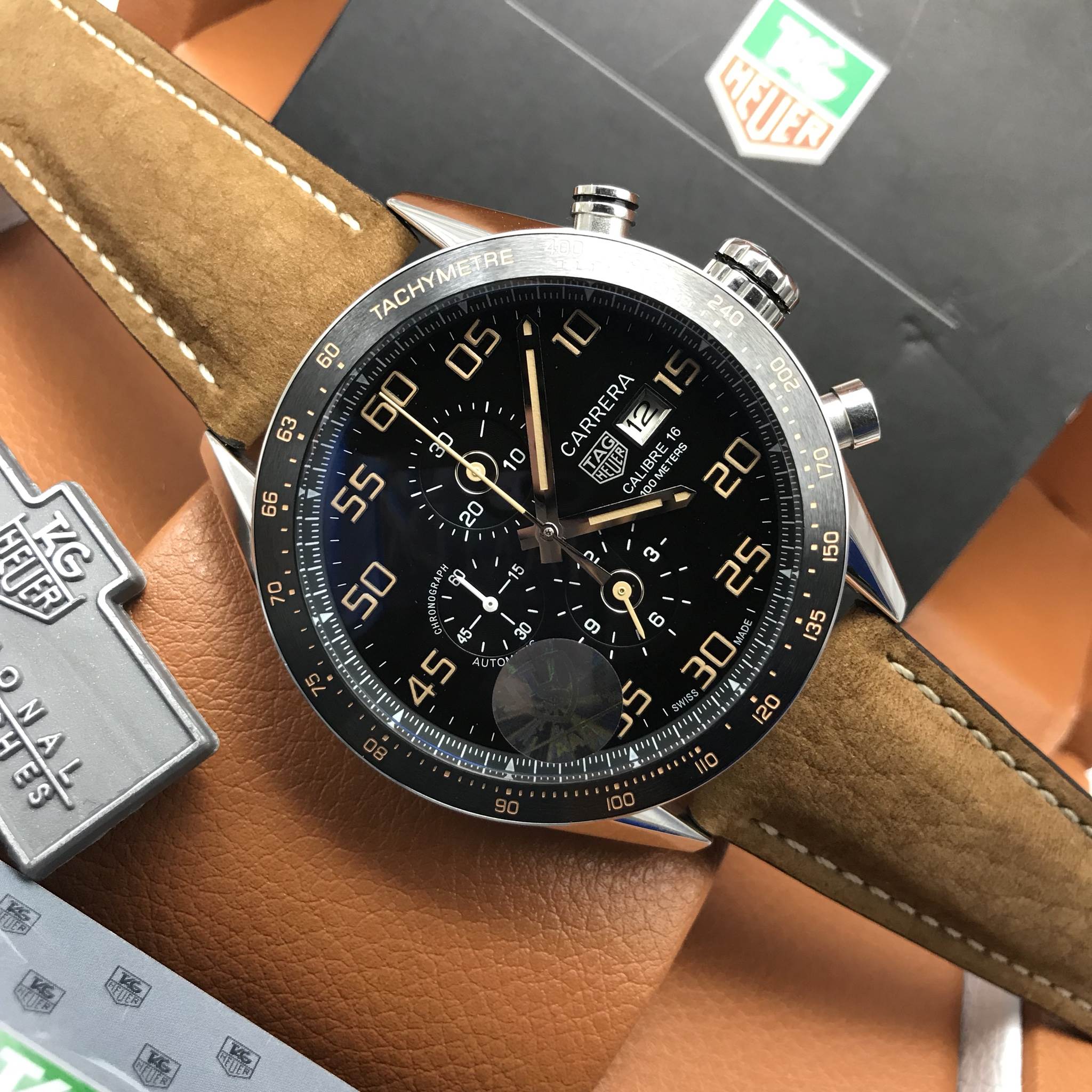 นาฬิกา Tag Heuer Carrera Calibre 16 Day - Date Chronograph Black Titanium - Automatic