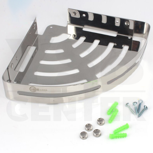 ชั้นวางของสแตนเลส304 อเนกประสงค์ในห้องน้ำ 1ชั้น เข้ามุม ติดผนัง รุ่นC1L029-SUS304-CT01