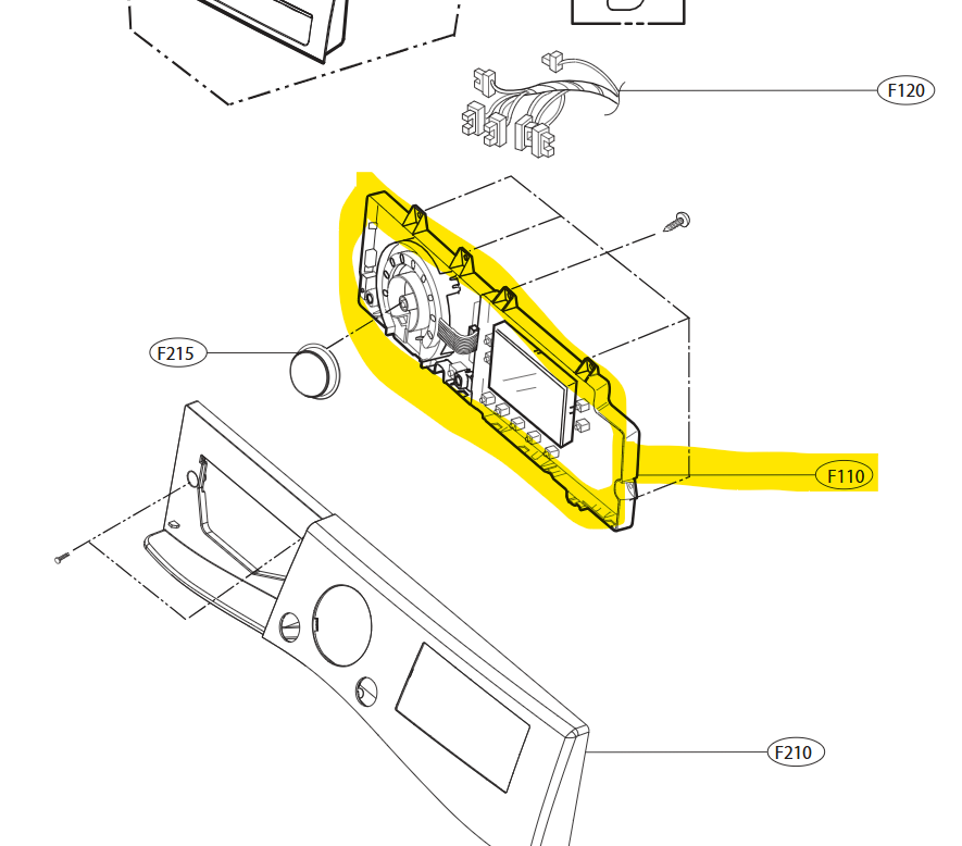 *PRE-ORDER* PCB Assembly,Display แผงวงจรเครื่องซักผ้า แผงดิสเพลย์ LG พาร์ท EBR78770609 สำหรับรุ่น F1409SPRW