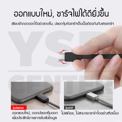 CAFELE สายชาร์จโทรศัพท์มือถือ Type-C to USB Cable สายแบน ยืดหดได้ ปรับขนาดความยาวได้ 20-100 cm สายชาร์จมาการอง