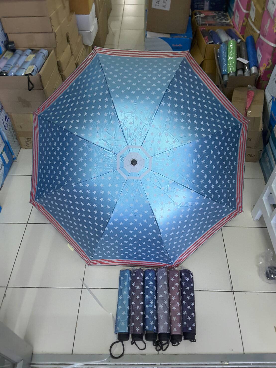 ร่มโค้งแฟชั่นยูวีดำ รหัส3458