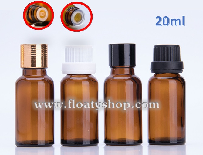 20ml ขวดแก้วสีชาใส