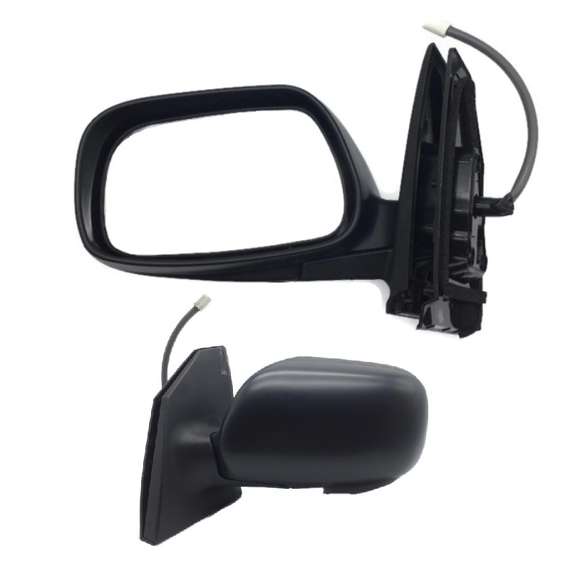 กระจกมองข้าง TOYOTA ALTIS(อัลติส) โฉมหน้าหมู รุ่นปรับ+พับไฟฟ้า 5สาย ปี2001-2007 (ฝาครอบดำ, งานไม่ทำสี) -ราคาต่อข้าง-