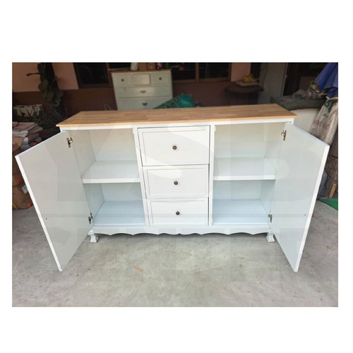 ตู้เก็บของ พร้อมลิ้นชักสไตล์มินิมอล รับน้ำหนักได้ดีเก็บของได้เยอะ (ไม่ต้องประกอบ) สีขาว PT017-TT40X150X80