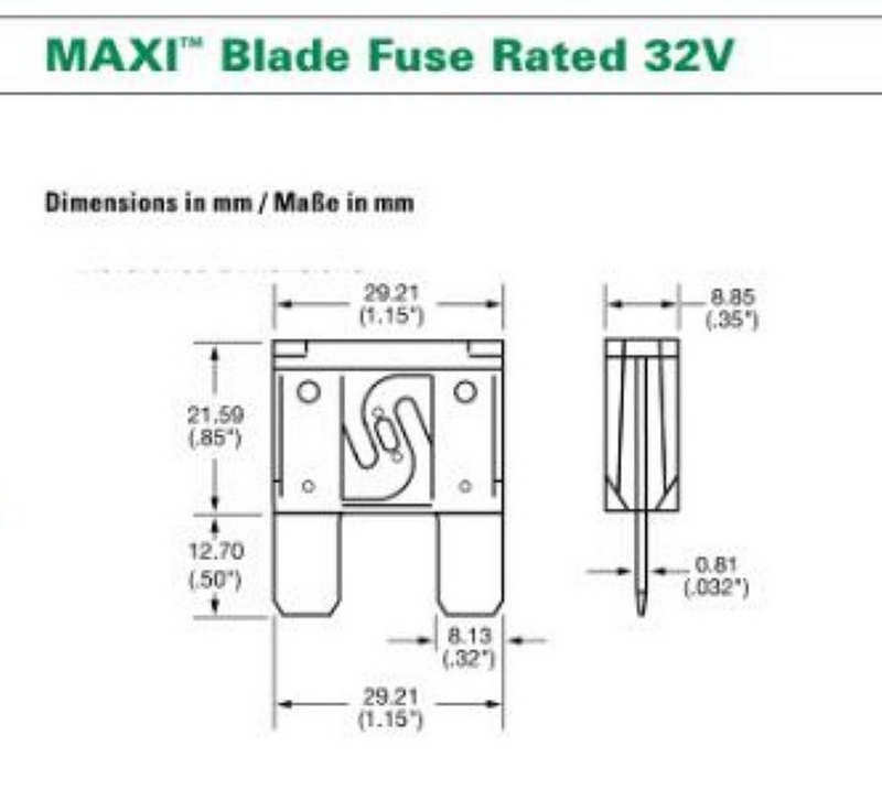 ฟิวส์แมกซี่ 30 แอมป์ Maxi Fuse สีเขียว