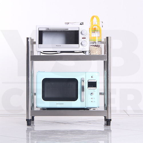 ชั้นวางของสแตนเลส 201 อเนกประสงค์ในครัวเรือน 2 ชั้น ขนาด 60 X 40 X 60 cm รุ่น C2L001-SS201-60X40X60-2L