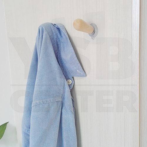 ตะขอแขวนผนัง ตะขอติดผนัง ตะขอแขวนอเนกประสงค์ ติดผนังไม่เป็นรอย ผลิตจาก PVC แบบหัวมนทรงกลม (แพ็ค 4 ชิ้น) รุ่น C2S052-MK-1010-UY04