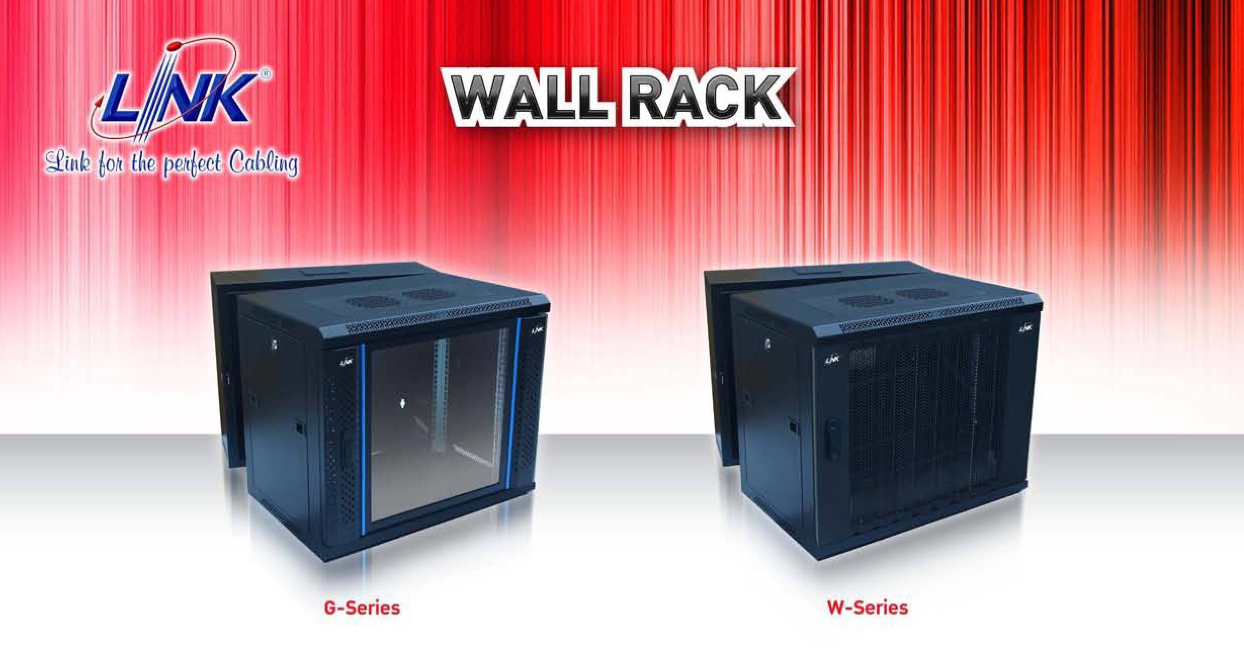 LINK 19” GLASS WALL RACK 6U, ลึก 40 cm.
