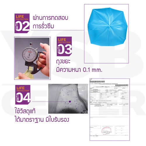 cassa ถุงขยะเนื้อเหนียว แข็งแรงไม่รั่วซึม ถุงขยะแบบม้วน ถุงขยะ (1 ม้วน) 100 ใบ รุ่น P22 - P23