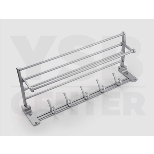 CASSA ราวแขวนผ้า วางผ้า และที่แขวนของใช้ในห้องน้ำ อลูมีเนียม ติดผนัง รุ่น C1L045-ALM-8018