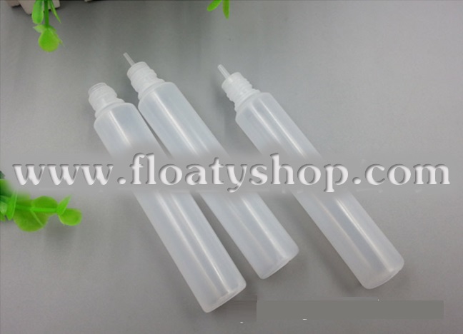 30ml PE ขวดหยดขาวขุ่น ทรงปากกา ฝาดับเบิ้ลล็อค