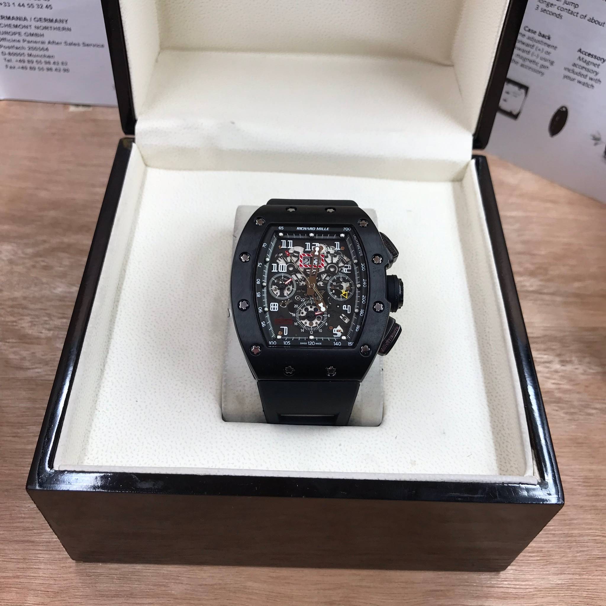 นาฬิกา Richard Mille RM11-FM Black - งานเกรด Mirror Swiss