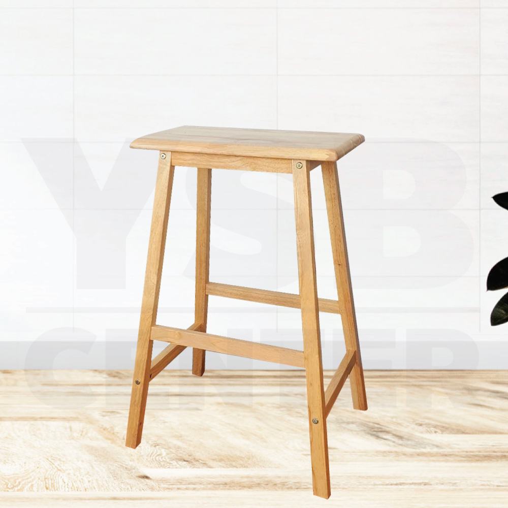 เก้าอี้ทานข้าว ไม้ยางพารา ที่นั่งเป็นไม้เต็ม รับน้ำหนักได้ดี แข็งแรง