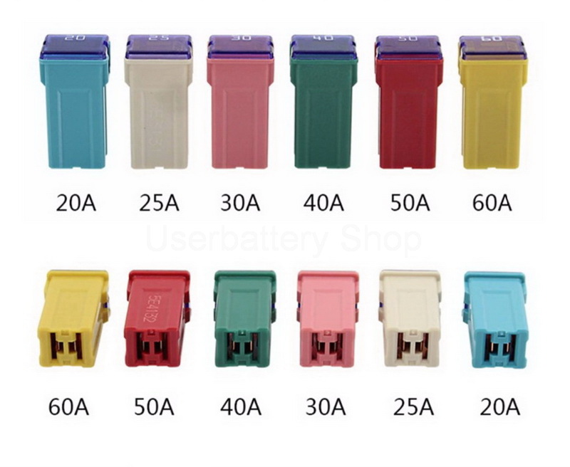 2 ชิ้น 30 แอมป์ ฟิวส์เมนรถยนต์ตัวเมีย ทรงยาว 27 มิล สีชมพู pink MAIN FUSE TOYOTA Toyota Honda Suzuki Mazda และ Nissan