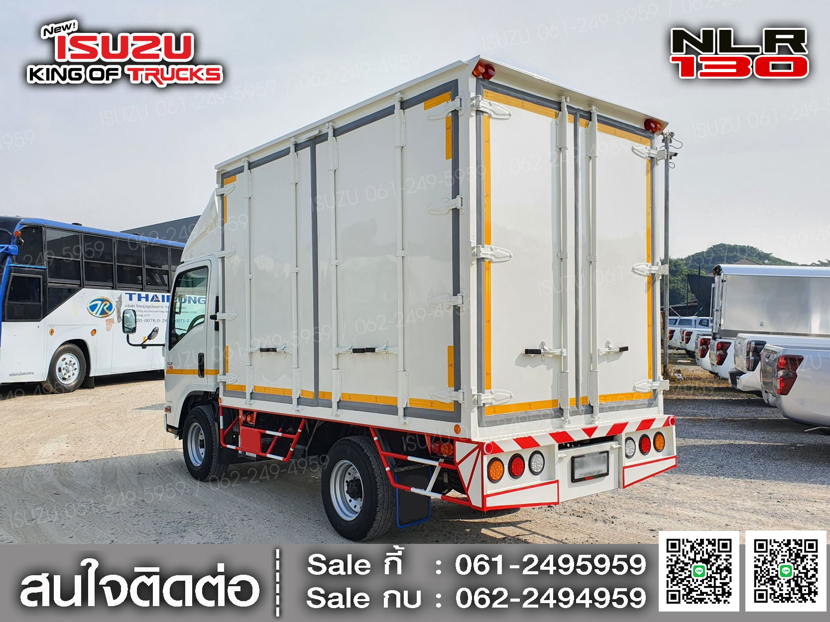 รถบรรทุกอีซูซุ 4 ล้อ ไม่ติดเวลา ISUZU NLR130 ตู้แห้ง6บาน EURO3