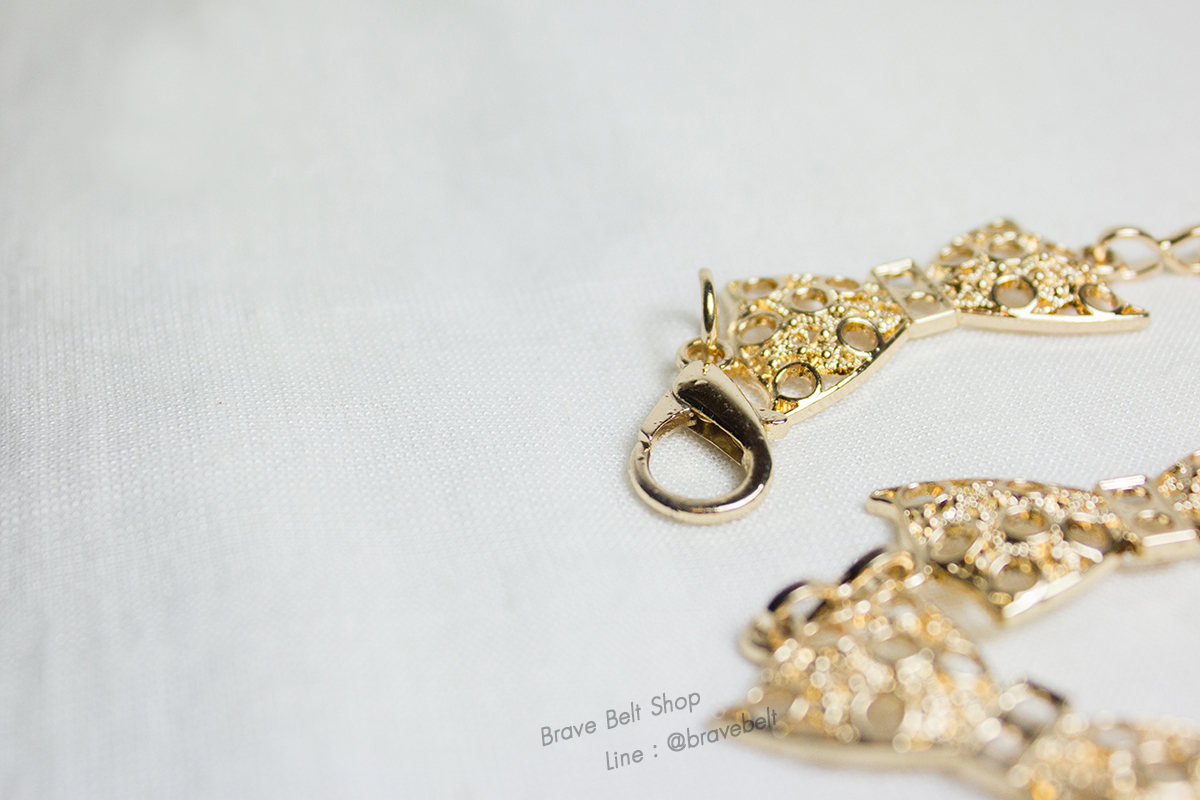 เข็มขัดผ้าไหม ผ้าซิ่นสวยๆ รูปโบว์สายโซ่