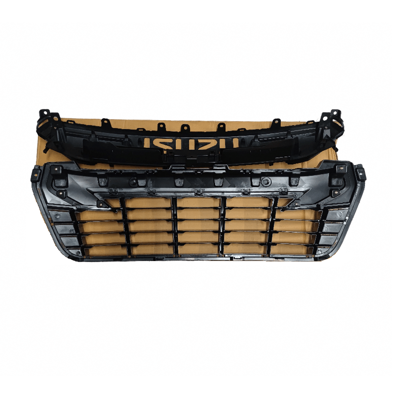 หน้ากระจัง ISUZU D-MAX(ดีแม็ก) โฉมตัวยกสูง สีดำเงา(ไปทำสีเอง) ไม่มีโลโก้ ปี2020-2021 (รหัส:V-CROSS 19-21 ดำ)